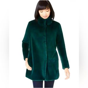 Emerald Green Faux-Fur Coat, size XS